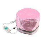 قبعة الشعر الحرارية مع جهاز بخار وردي 17x12سم