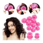 مجموعة بكرات لتصفيف الشعر مكونة من 30 قطعة وردي
