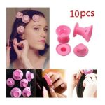 طقن بكرات تجعيد الشعر من 10 قطع وردي