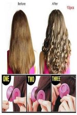 طقن بكرات تجعيد الشعر من 10 قطع وردي - Image 4