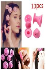 طقن بكرات تجعيد الشعر من 10 قطع وردي - Image 5