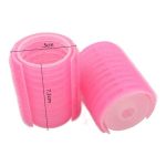 قطعتان من بكرات شعر كبيرة وردي