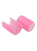 قطعتان من بكرات شعر كبيرة وردي - Image 2