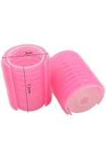 قطعتان من بكرات شعر كبيرة وردي - Image 4