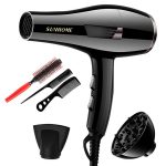 صن هوم طقم مجفف شعر احترافي مكون من 6 قطع بقدرة 2200 وات أسود 250مل أسود 250ملليلتر