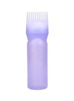 زجاجة لوضع صبغة الشعر مع فرشاة أرجواني 17 x 4.5سم