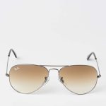 راي بان نظارة شمسية بإطار آفياتور كامل الحواف - مقاس العدسة: 58 مم - لون: رمادي -طراز 0RB3025