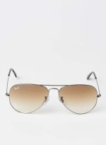 راي بان نظارة شمسية بإطار آفياتور كامل الحواف - مقاس العدسة: 58 مم - لون: رمادي -طراز 0RB3025