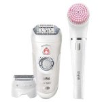 براون مجموعة ماكينة إزالة الشعر سيلك إبيل بيوتي 7 للاستخدام الجاف والرطب أبيض