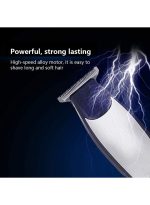 ⁦كيمي ماكينة حلاقة كهربائية KM-5021 قابلة للشحن أزرق/فضي 18.2 x 6 x 14سم⁩ - الصورة ⁦2⁩