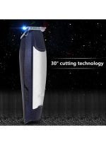 ⁦كيمي ماكينة حلاقة كهربائية KM-5021 قابلة للشحن أزرق/فضي 18.2 x 6 x 14سم⁩ - الصورة ⁦3⁩