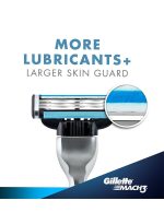 شفرات حلاقة ماك3 تيربو من 4 قطع أسود/ فضي - Image 3