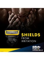 ⁦عبوات شفرات حلاقة إعادة تعبئة فيوجن برو شيلد من 4 قطع متعدد الألوان 24جرام⁩ - الصورة ⁦3⁩