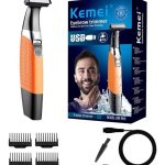 كيمي ماكينة الحلاقة الكهربائية KM-1910 أسود/برتقالي/فضي