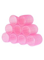 طقم بكرات شعر ذاتية الإمساك مكون من 10 قطع وردي - Image 2