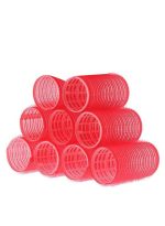 10 قطع من بكرات لف الشعر ذاتية الإمساك وردي - Image 2