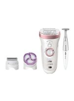 براون طقم ماكينة إزالة الشعر سيلك إبيل 9 9/980 سكين سبا بتقنية الاستشعار الذكي سينسو سمارت أبيض/ ذهبي وردي