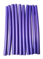 مجموعة لفافات شعر مرنة مكونة من 10 قطع أزرق 25سم