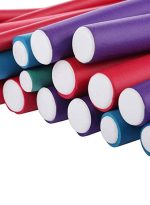 مجموعة لفافات شعر مرنة مكونة من 36 قطعة متعدد الألوان 25سم - Image 2