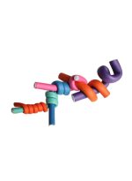 مجموعة لفافات شعر مرنة مكونة من 36 قطعة متعدد الألوان 25سم - Image 3