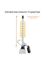 صن هوم جهاز تجعيد الشعر الاحترافي دقيق , 9 مم , أبيض / أسود 400 متر أبيض/ أسود 400ملليلتر - Image 4