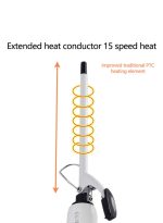 صن هوم جهاز تجعيد الشعر الاحترافي دقيق , 9 مم , أبيض / أسود 400 متر أبيض/ أسود 400ملليلتر - Image 8
