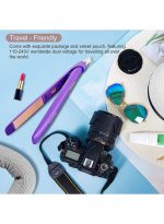 ⁦صن هوم جهاز فرد الشعر الاحترافي الأرجواني / الذهب 43.4x9.6x5.8سم⁩ - الصورة ⁦6⁩