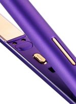 ⁦صن هوم جهاز فرد الشعر الاحترافي الأرجواني / الذهب 43.4x9.6x5.8سم⁩ - الصورة ⁦7⁩