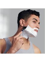 ⁦شفرة حلاقة ماش 3 تربو ثلاثية الأبعاد بمقبض مع شفرتين إضافيتين فضي / أزرق⁩ - الصورة ⁦7⁩