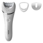 فيليبس ماكينة إزالة الشعر Series 8000 للاستخدام الرطب والجاف BRE700/01، ضمان لمدة عامين باللون الأبيض أبيض