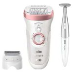 براون ماكينة إزالة الشعر سيلك إبيل 9 سينسو سمارت 3 في 1 للاستخدام الجاف والرطب ذهبي وردي/أبيض/فضي