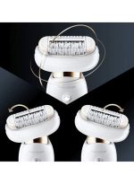 ⁦براون ماكينة نزع الشعر سيلك-إبيل للاستخدام الجاف والرطب مع أدوات سبا للوجه أبيض/فضي/أخضر⁩ - الصورة ⁦6⁩