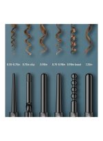 روك بو مجموعة جهاز كي لتجعيد الشعر 6 × 1 مع قفاز واقٍ أسود - Image 2