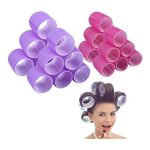 مجموعة بكرات شعر مكونة من 24 قطعة وردي/أرجواني