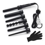 شو وو أداة تجعيد الشعر فيكتوبر مع قضبان تمويج أسود