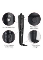 ⁦شو وو أداة تجعيد الشعر فيكتوبر مع قضبان تمويج أسود⁩ - الصورة ⁦4⁩