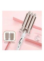 جهاز تجعيد الشعر محمول ومزود بعدد 3 أسطوانات ذهبي/ أبيض - Image 4