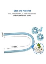 روك بو طقم أدوات بتصميم ربطات رأس لتجعيد الشعر دون حرارة مخصصة للشعر الطويل أزرق - Image 2