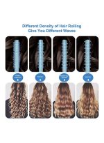 روك بو طقم أدوات بتصميم ربطات رأس لتجعيد الشعر دون حرارة مخصصة للشعر الطويل أزرق - Image 6