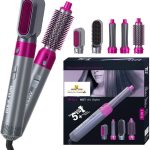 روك بو مجفف ومصفف شعر ون ستيب 5 في 1 رمادي/وردي