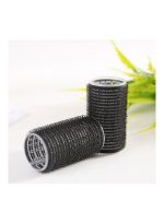 مجموعة بكرات لف شعر احترافية ذاتية الإغلاق من 6 قطع أسود - Image 2