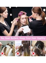 ⁦مجموعة بكرات لف شعر ذاتية الإغلاق ومشابك لتثبيت الشعر من 48 قطعة متعدد الألوان⁩ - الصورة ⁦7⁩