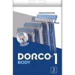 دروكو 3 قطع - شفرة حلاقة أحادية الشفرة للاستعمال مرة واحدة أزرق