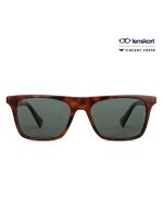 فينسينت تشيس نظارة شمسية ميراج بإطار وايفارير كامل الحواف وعدسات مستقطبة وواقية من الأشعة فوق البنفسجية للرجال والنساء -مقاس 53 مم -طراز VC S13971 - لون بني