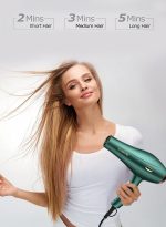 ⁦صن هوم طقم مجفف شعر احترافي مكون من 6 قطع، 1800 واط، أخضر أخضر⁩ - الصورة ⁦6⁩