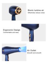 صن هوم طقم مجفف شعر احترافي مكون من 5 قطع، 1800 واط، أزرق أزرق - Image 6