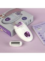 ⁦دوشر 2 في 1 آلة إزالة الشعر وآلة الحلاقة للنساء - منتجات إزالة الشعر مع بطارية قابلة لإعادة الشحن، مشط قابل للتعديل⁩ - الصورة ⁦7⁩