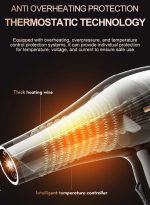 ⁦صورة العالمة مجفف شعر أيوني 6 في 1، مجفف شعر محترف للصالون بقوة 2200 واط ومحرك AC للتجفيف السريع مع 2 سرعة و 3 إعداد حرارة، مزود بموزع الهواء والوحدة ومكثف التركيز للشعر المجعد والمستقيم، ومشط.⁩ - الصورة ⁦6⁩