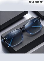 ⁦دبليو أيه أو كي أن نظارات شمسية مستقطبة للرجال السيدات ، كلاسيك الرياضة مربع نظارات القيادة ، أزياء الستائر ظلة للسيدات في الهواء الطلق 100 ٪ حماية الأشعة فوق البنفسجية ، والقيادة ، وصيد الأسماك ، والسفر⁩ - الصورة ⁦6⁩