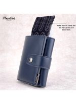 ⁦كلاسيك ميلانو محفظة كلاسيك ميلانو بحماية RFID للرجال والنساء - حامل بطاقات أوتوماتيكي بتصميم بوب أب - محفظة بطاقات آمنة ومدمجة للرجال - محفظة أنيقة للرجال والنساء⁩ - الصورة ⁦2⁩